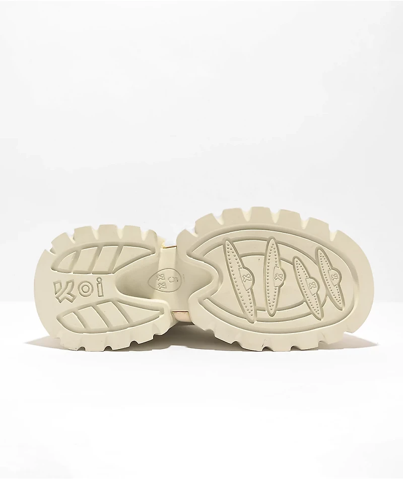 KOI Gooey White Platform Boots