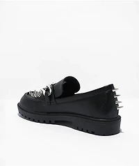KOI Grave Warden Black Spiked Loafers