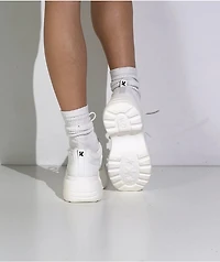 KOI Jennie Striker Chunky Bubble White Platform Shoes