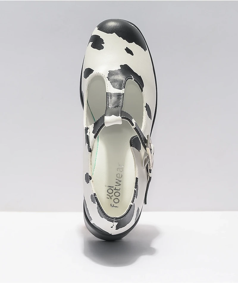 KOI Mary Jane Nettie Cow Print Shoes