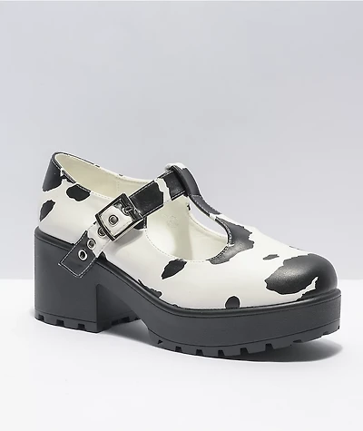KOI Mary Jane Nettie Cow Print Shoes