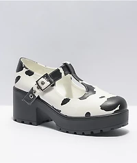 KOI Mary Jane Nettie Cow Print Shoes