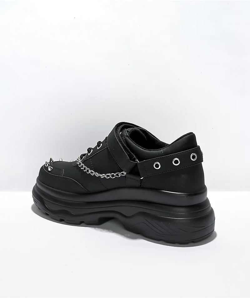 KOI Parador Grunge Black Platform Shoes
