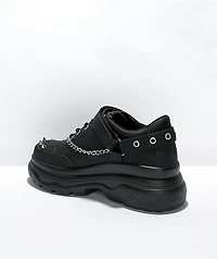 KOI Parador Grunge Black Platform Shoes