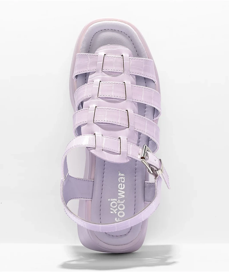 KOI Raikuma Lilac Chunky Platform Sandals