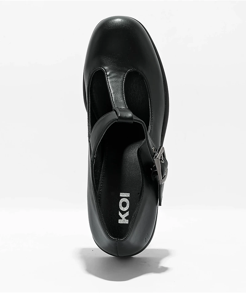 KOI Sai Mary Jane Black Platform Shoes