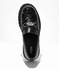 KOI Silent Dusk Black Platform Loafers