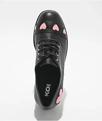 KOI Tennin Heart Black Platform Shoes
