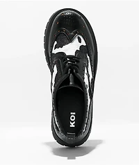 KOI Tibia Cow Black Derby Shoes