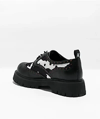 KOI Tibia Cow Black Derby Shoes