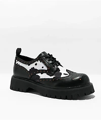 KOI Tibia Cow Black Derby Shoes