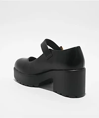 KOI Tira Black Faux Leather Mary Jane Platform Shoes