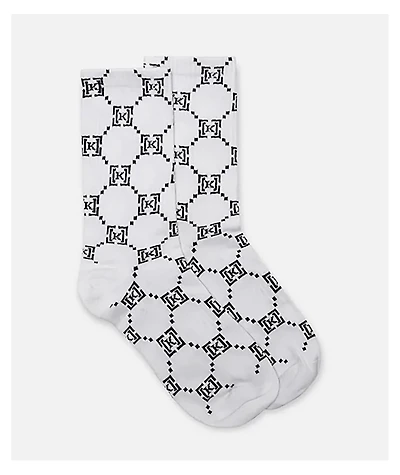 KREW Repeat White Crew Socks