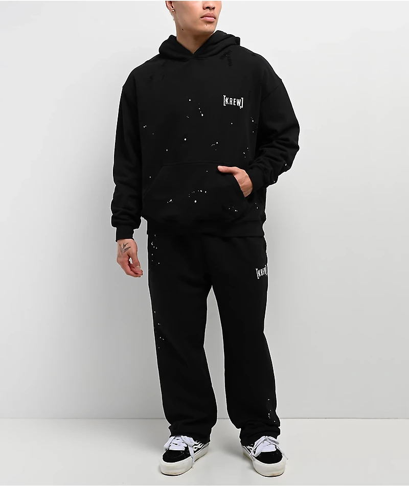 KREW Ripper Faded Black Hoodie
