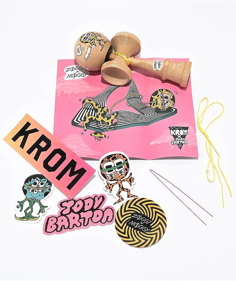 KROM x Jody Barton Zoggy & Moggy Crazy Dream Kendama