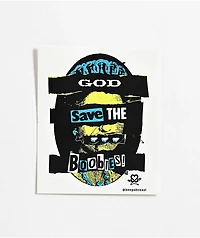 Keep A Breast Foundation God Save The Boobies Cyan Sticker