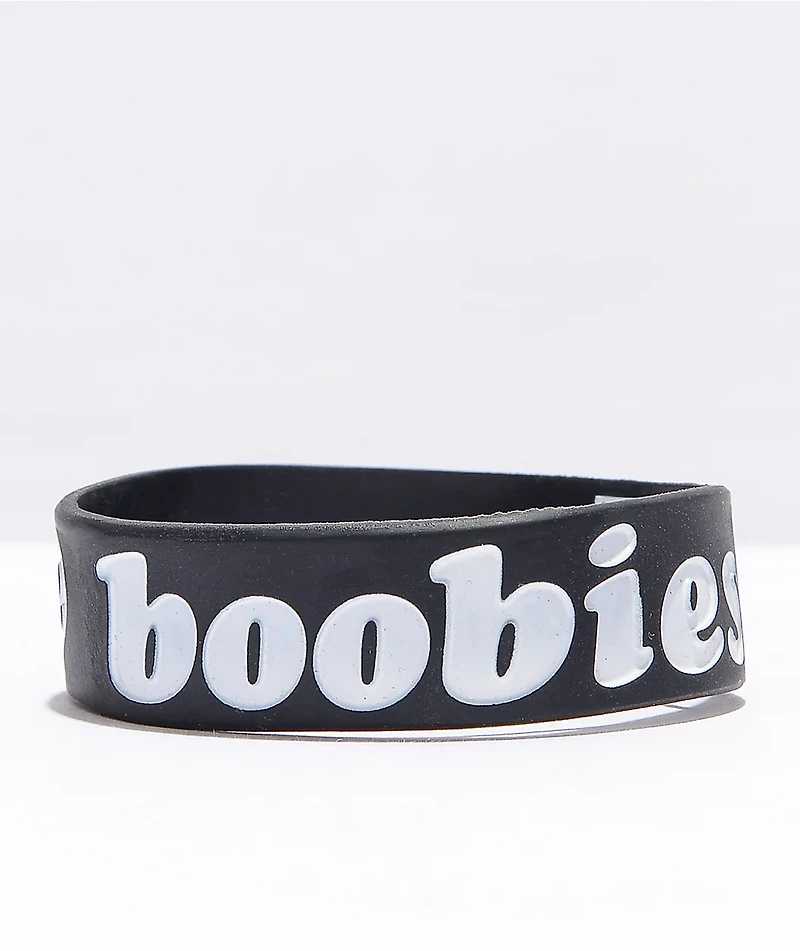 Keep A Breast Foundation I <3 Boobies Black Bracelet