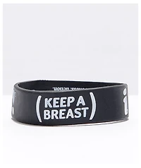Keep A Breast Foundation I <3 Boobies Black Bracelet