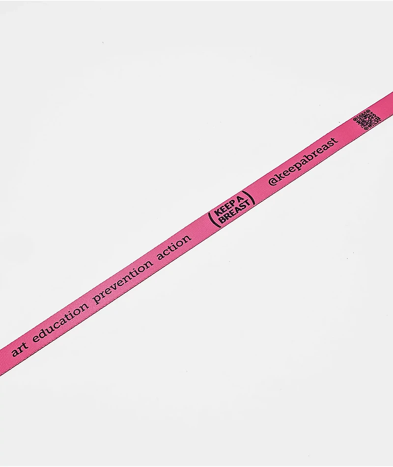 Keep A Breast Foundation I Heart Boobies Barbed Pink Web Belt