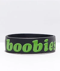 Keep A Breast Foundation I Heart Boobies Black & Green Bracelet
