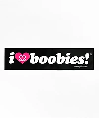 Keep A Breast Foundation I Heart Boobies Black Bumper Sticker