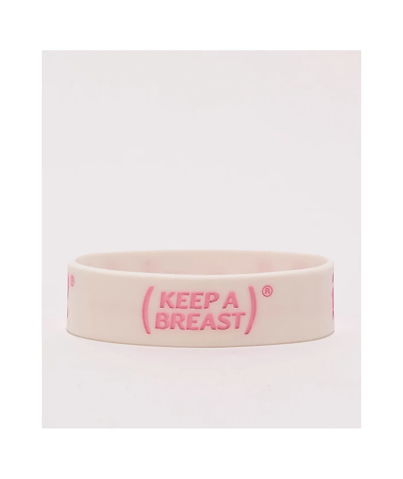 Keep A Breast Foundation I Heart Boobies White & Pink Bracelet