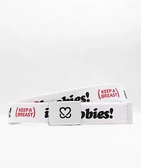 Keep A Breast Foundation I Heart Boobies White Web Belt