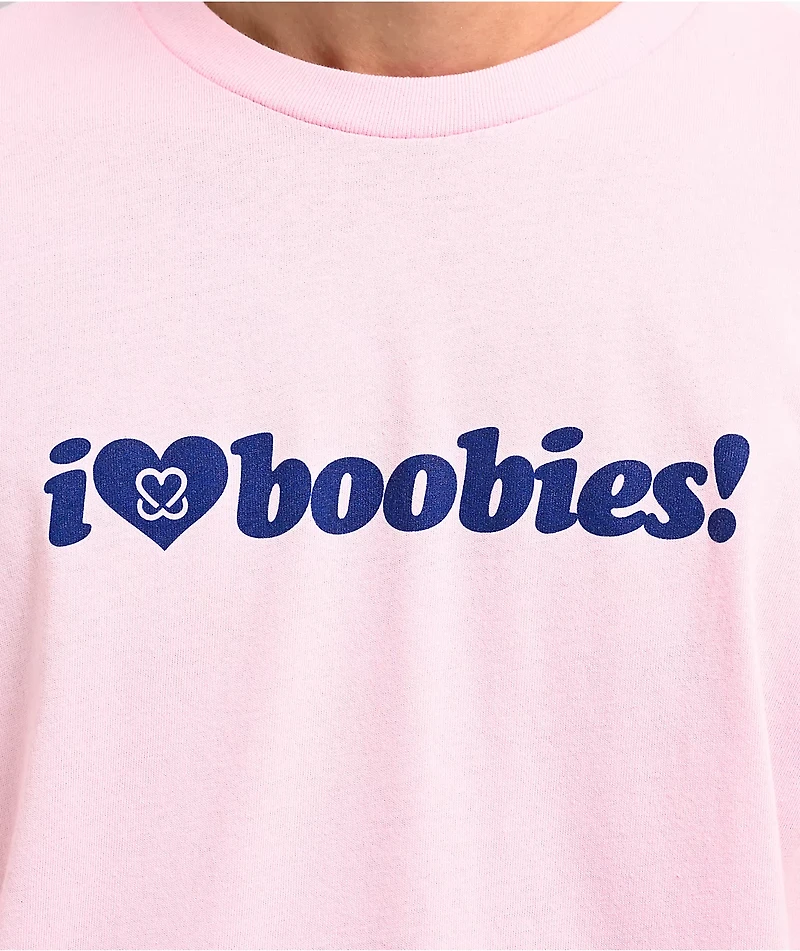 Keep A Breast Foundation I Love Boobies Horizon Pink T-Shirt