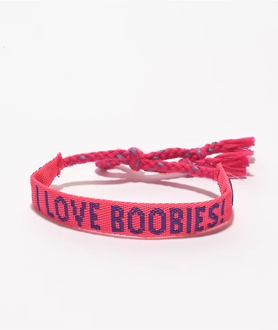 Keep A Breast Foundation I Love Boobies Pink Amigo Bracelet