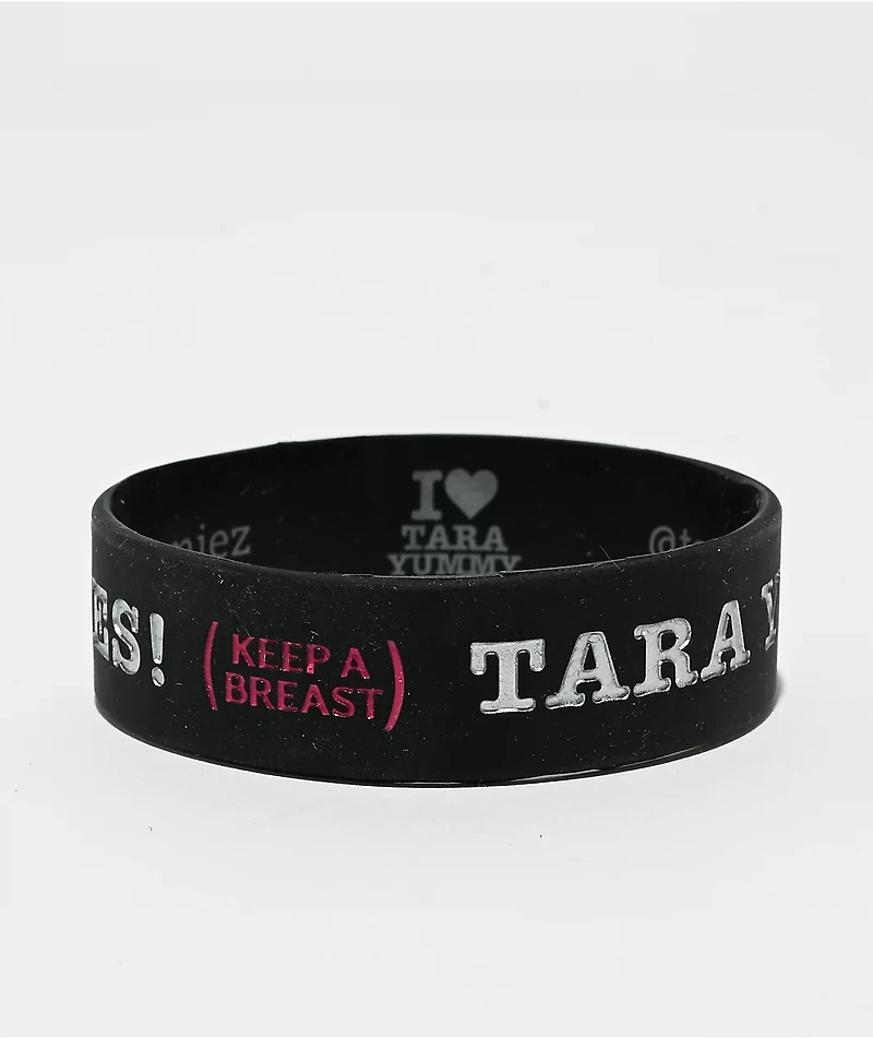 Keep A Breast Foundation x Tara Yummy I Heart Boobies After Dark Black Bracelet