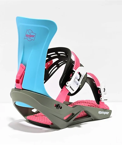 Kemper Freestyle Blue Snowboard Bindings 2024