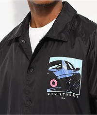 Key Street Angles Black Windbreaker Jacket