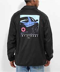 Key Street Angles Black Windbreaker Jacket