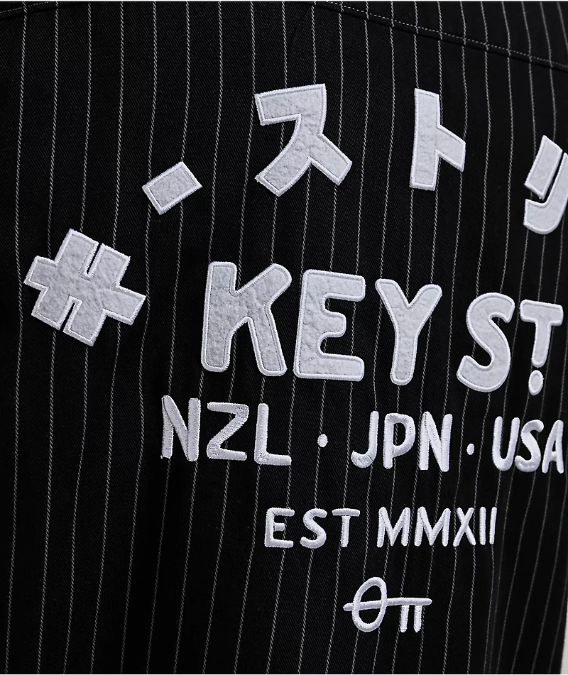 Key Street Apprentice Black Long Sleeve Zip Work Shirt