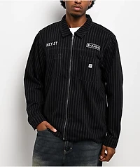 Key Street Apprentice Black Long Sleeve Zip Work Shirt