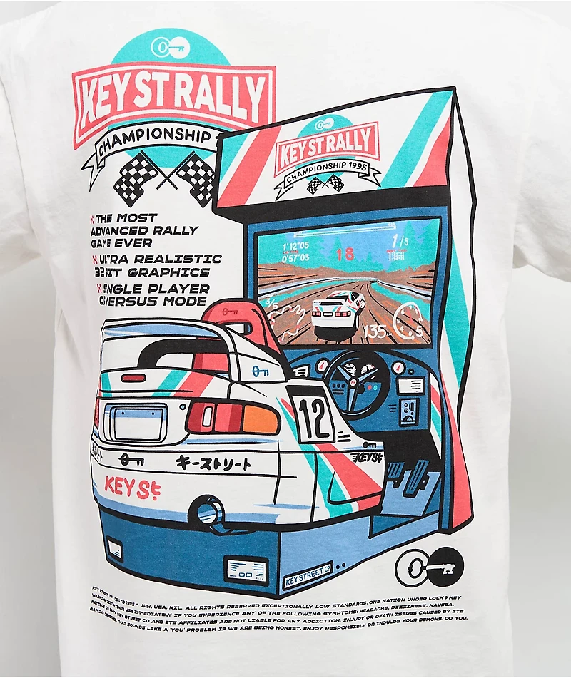 Key Street Arcade White T-Shirt