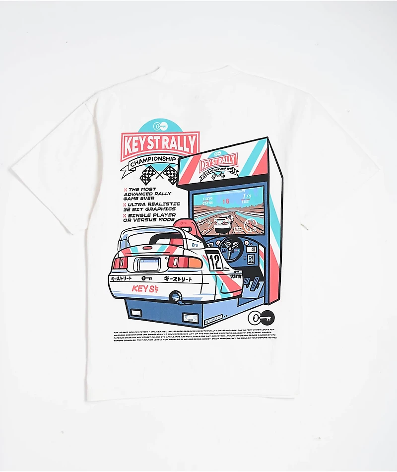 Key Street Arcade White T-Shirt