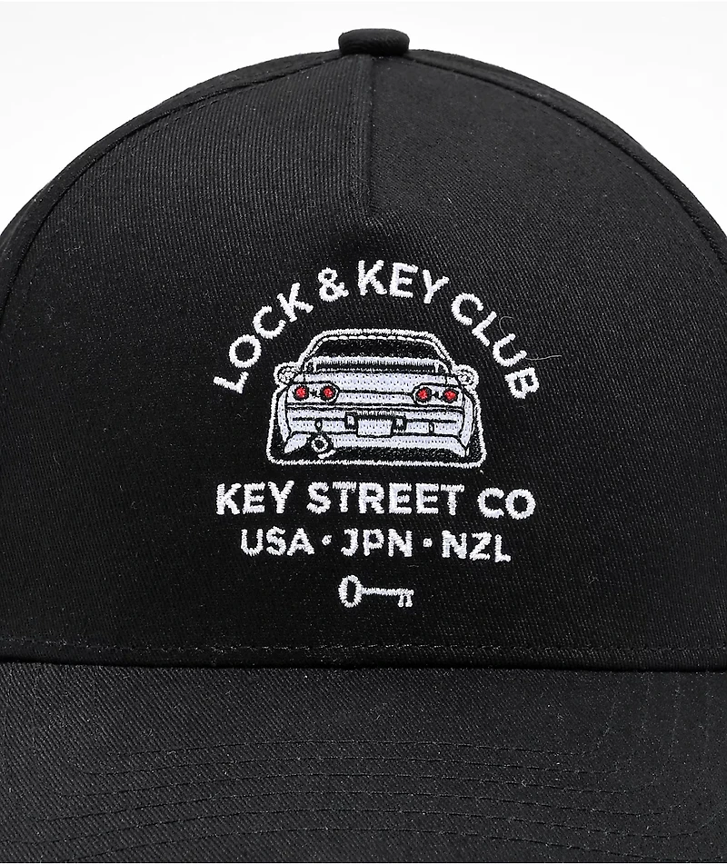 Key Street Car Club Black Snapback Hat