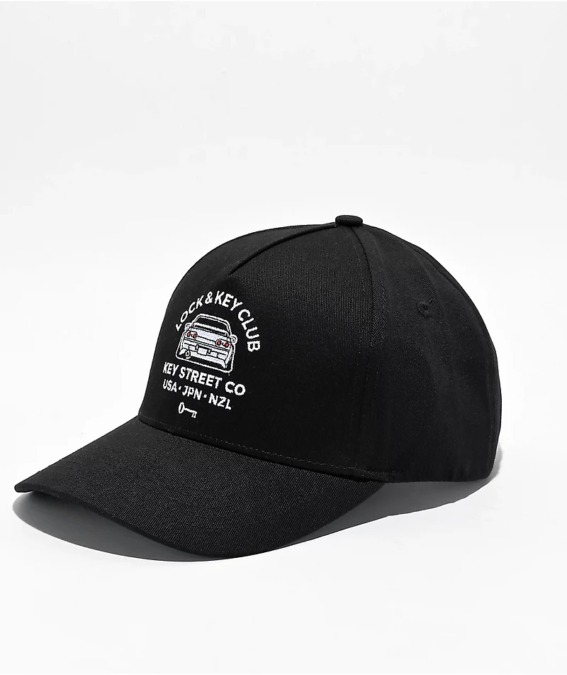 Key Street Car Club Black Snapback Hat