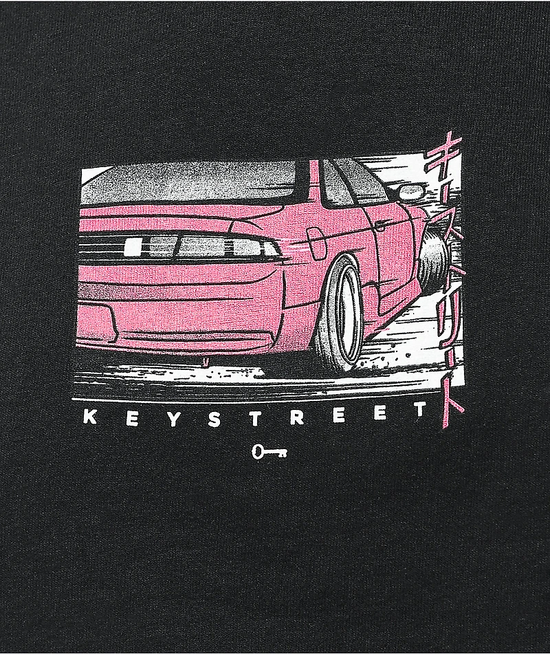 Key Street Driftin Black Crop T-Shirt