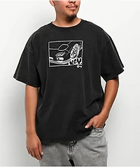 Key Street Halftone Invert Black Wash T-Shirt