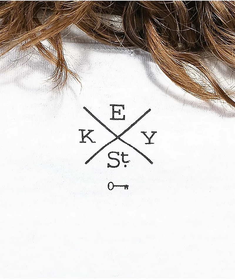 Key Street Hayasugiru White T-Shirt