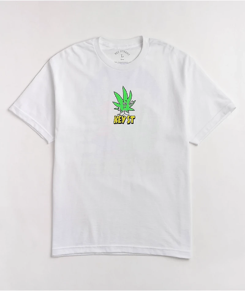 Key Street Just A Leaf White T-Shirt
