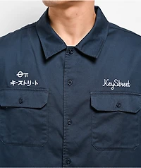 Key Street Kagi Navy Work Shirt