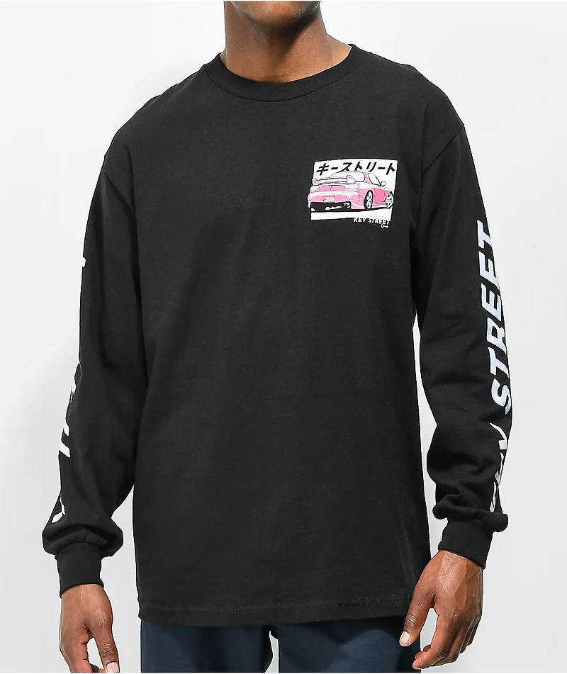 Key Street Kaiten Black Long Sleeve T-Shirt