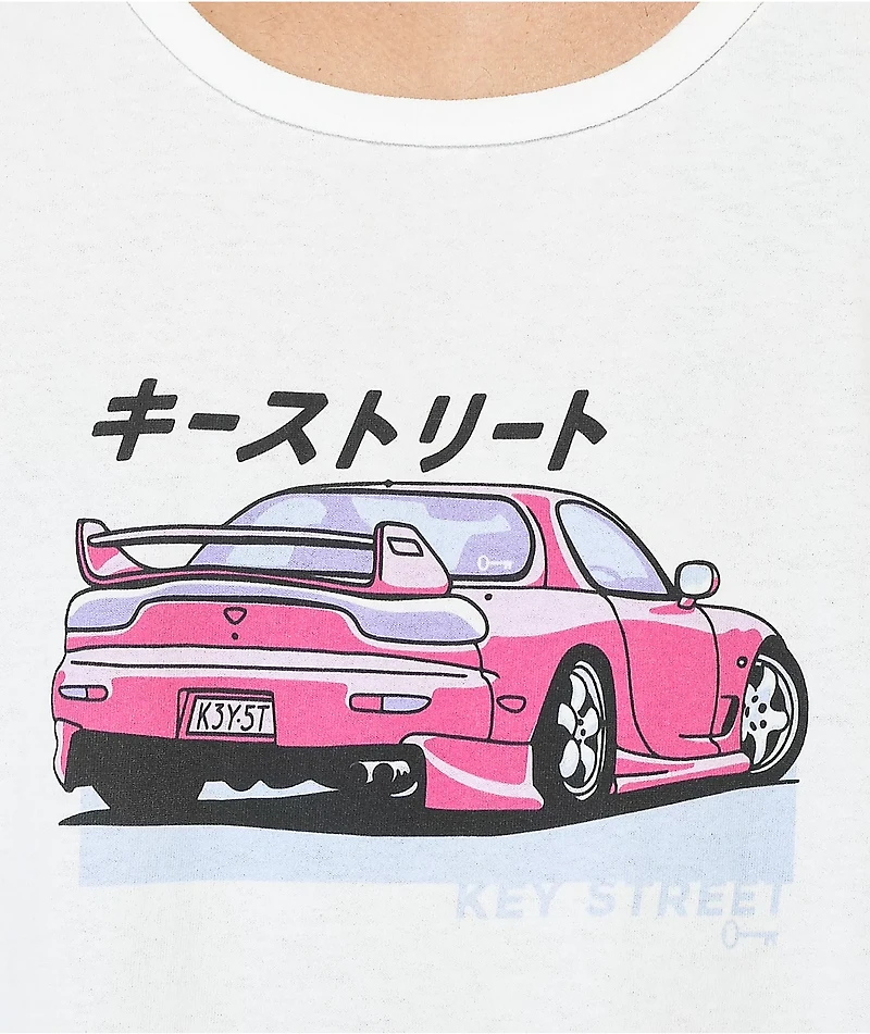 Key Street Kaiten White Tank Top