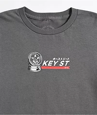 Key Street Kids Wheels Grey Wash T-Shirt