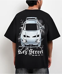 Key Street Lightning Black T-Shirt