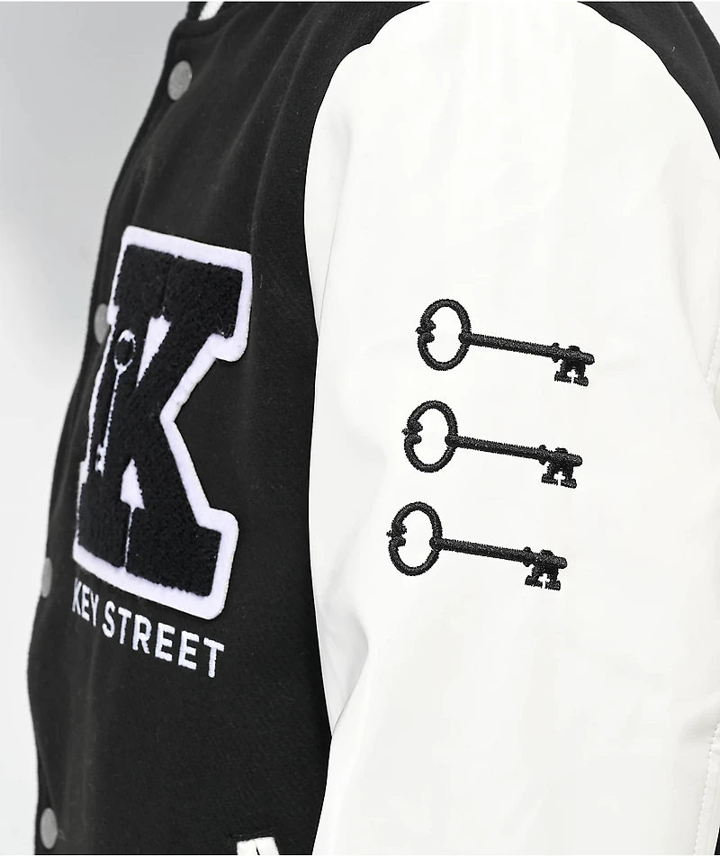 Key Street Lock And Black & White Varsity Jacket