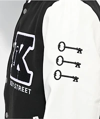 Key Street Lock And Black & White Varsity Jacket